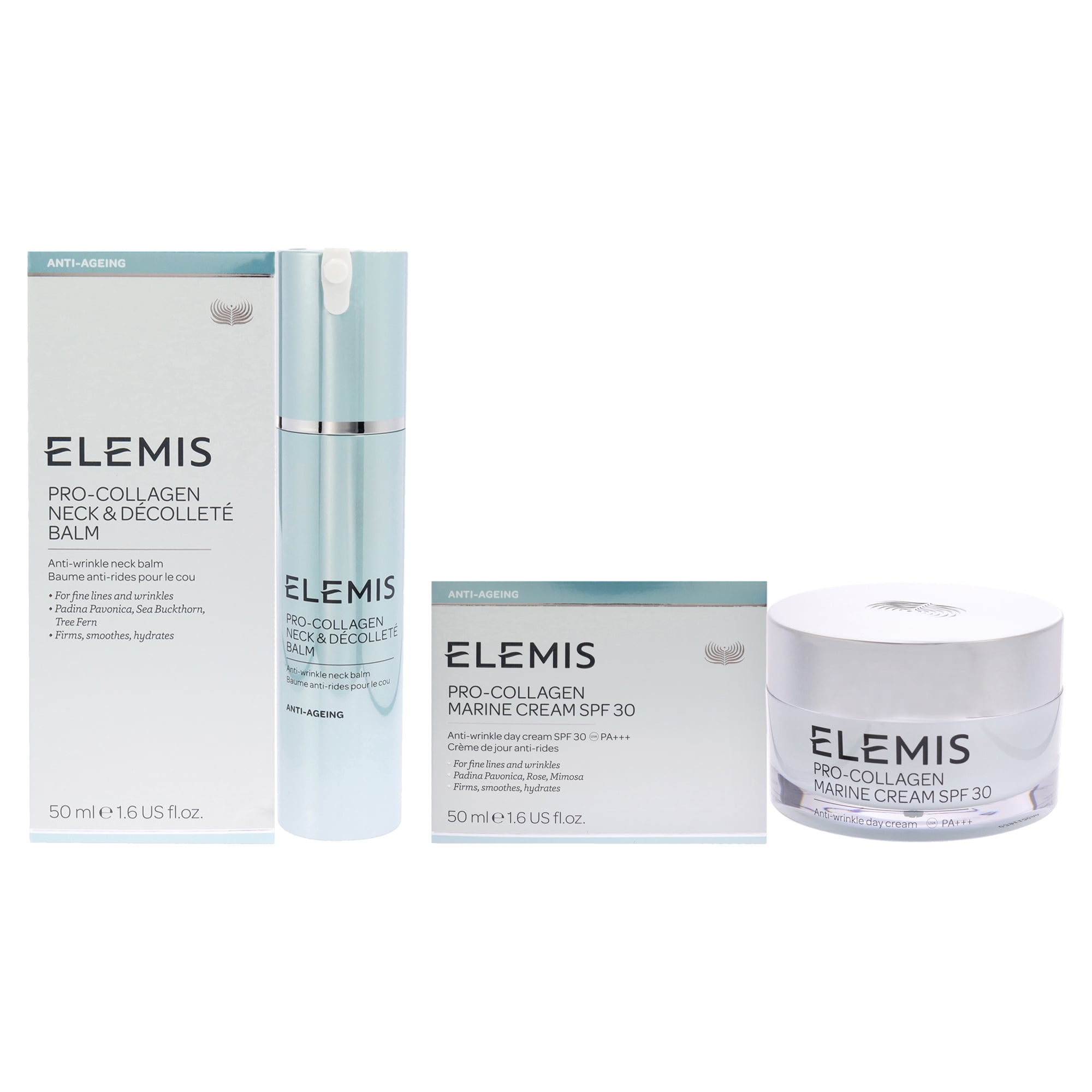 Elemis ProCollagen Neck & Decollete Balm and ProCollagen Marine Cream