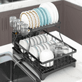 thumbnail image 1 of Elemore Home 2-Tier Stainless Steel Foldable Dish Racks, 1 of 9