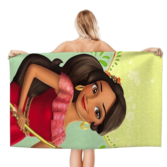 Elena of Avalor Princess Beach Quick Drying Towel, vibrant graphics, fast-drying, sand-free, perfect for active outdoor lifestyles.size 30.7x59in (78x150cm)