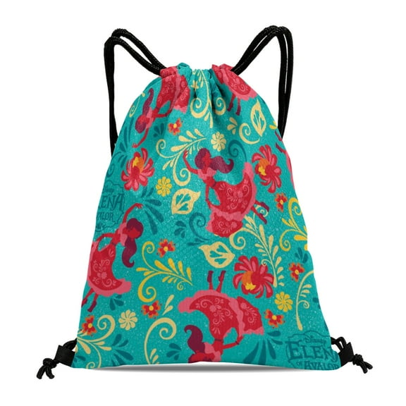 Elena of Avalor Princess Versatile Bag:Waterproof design, suitable for fitness, hiking, yoga, swimming, travel, beach, and shopping, measuring 15.7*17.7 inches.