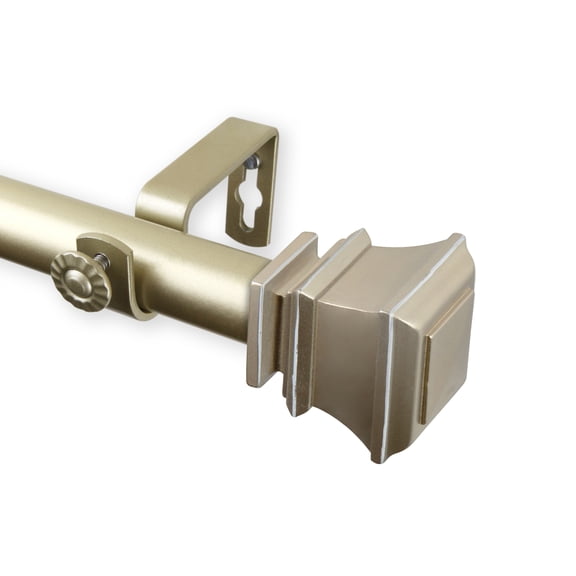 Elena Curtain Rod 1 inch 48-84 inch - Light Gold