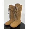 Elena Girls Tall Suede Knee High Lace up Boots Cacahuete 56Y (12Y