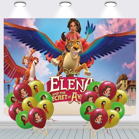 Elena of Avalor Backdrop Banner Balloons Party Decorations Supplies Taspestry Wall Decor Background Poster