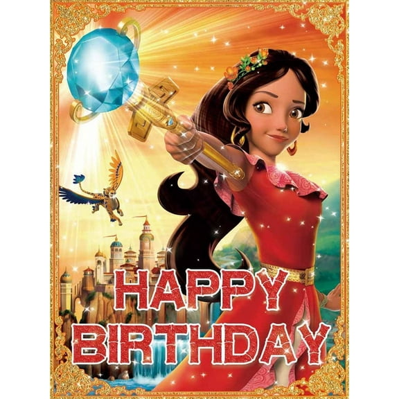 Elena of Avalor Backdrop Poster Background for Photography Kids Party Supplies Banner Birthday Party Decorations 5x7Ft