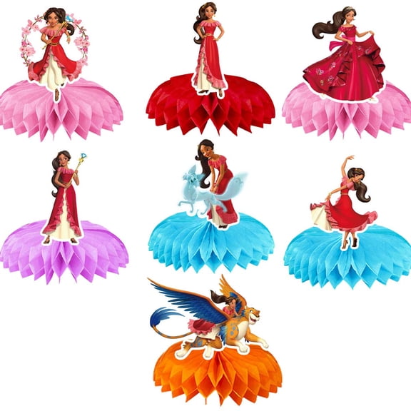 Elena of Avalor Honeycomb Centerpieces Table Toppers Decorations for Birthday Party Decor Supplies