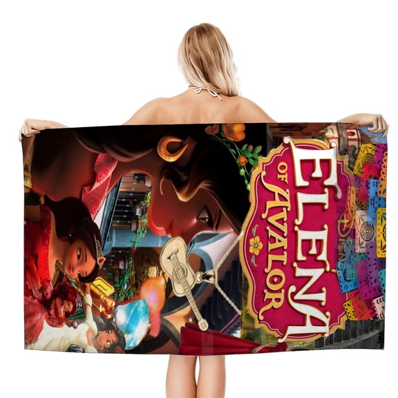 Elena of Avalor Princess Beach Quick Drying Towel, durable, lightweight, quick-drying, perfect for sunbathing or swimming.size 30.7x59in (78x150cm)