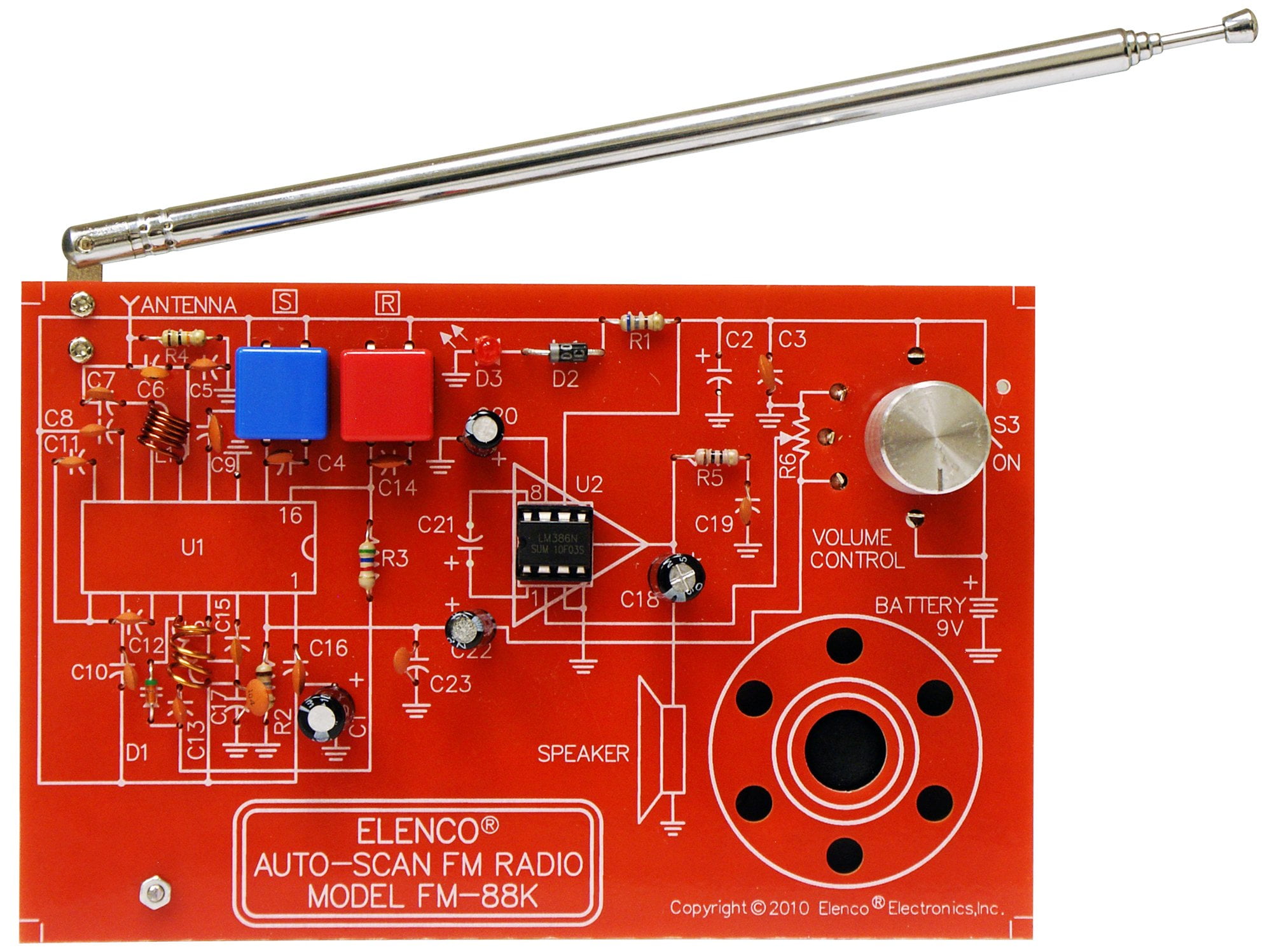 Elenco FM88K FM Radio DIY Soldering Practice Kit - Walmart.com