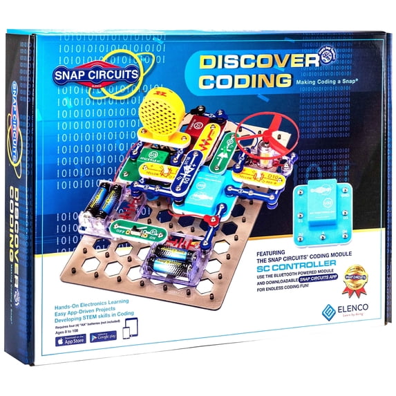 Elenco Snap Circuits Discover Coding Toy for Kids Ages 8 and Up