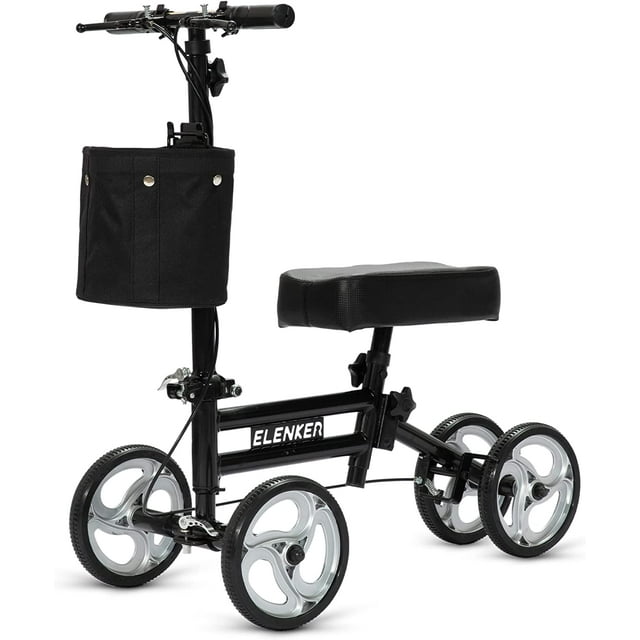 Elenker Deluxe Medical Knee Walker Scooter, Portable and Foldable for