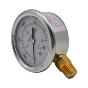 Elenxs Automotive Instrument US Standard Thread Stainless Steel Hydraulic Oil Pressure Gauge 0-5000 PSI Car Accessories