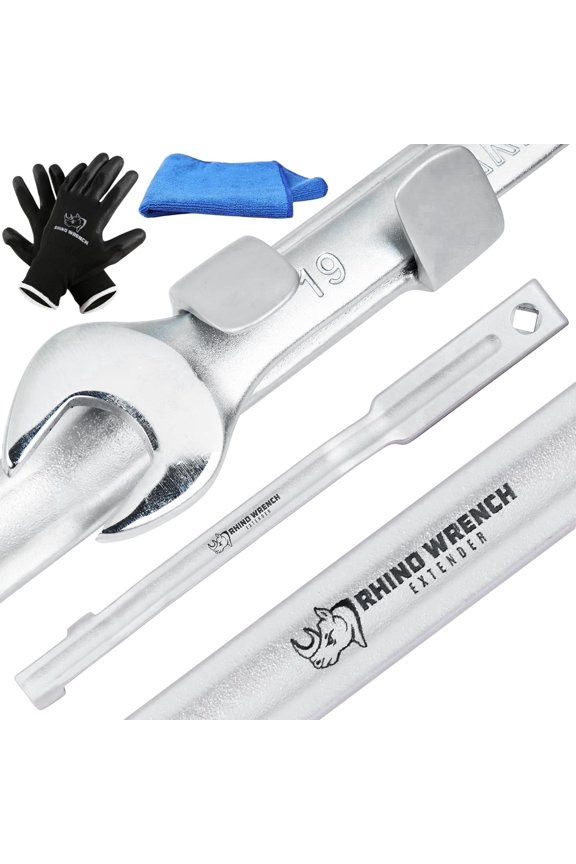 15-Inch Torque Wrench, Heavy-Duty Torque Wrench with Non-Slip Gloves & Microfiber Towel