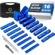 Eleon Blockcision 16-Piece Aluminum Setup Blocks, Blue