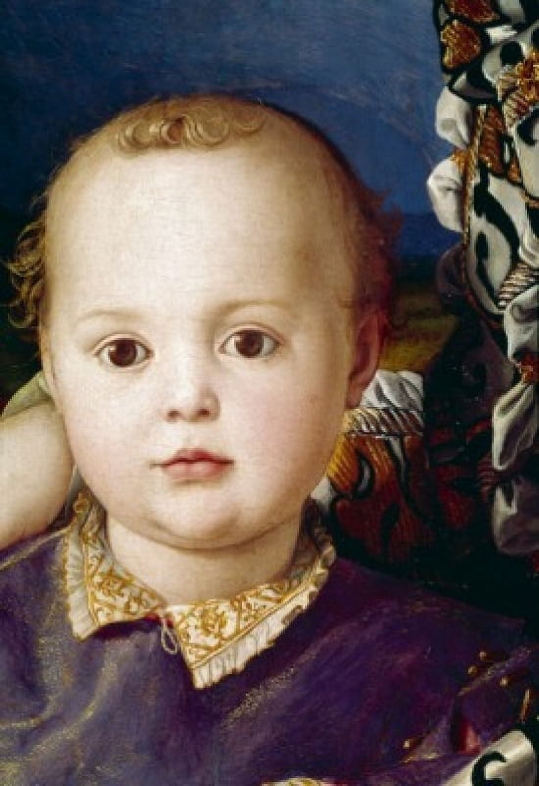 Eleonora di Toledo by Agnolo Bronzino detail 1503-1572 Canvas Art - Agnolo Bronzino (24 x 36)