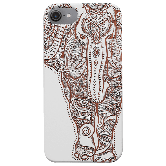 Elephant 2 - Engraved Phone Model: iPhone 6/6S/7/8 Universal, Color: White
