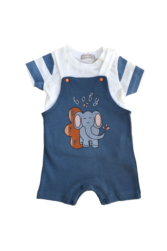 Elephant 2-Piece Tee & Romper Set