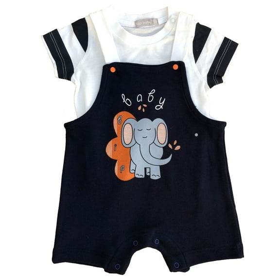Elephant 2-Piece Tee & Romper Set