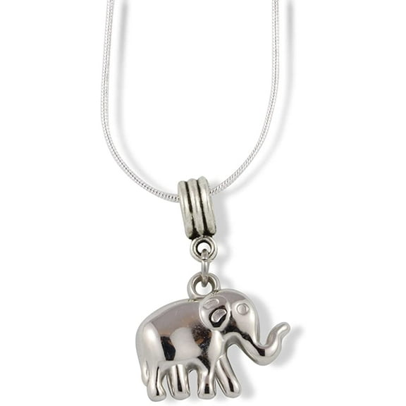 Elephant ( 3D ) Charm Snake Chain Necklace