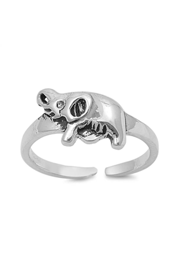 Elephant .925 Sterling Silver Toe Ring Jewelry Female Unisex