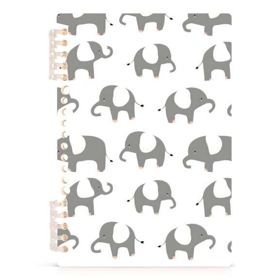 Elephant A5 Notebook Refillable 60 Sheets Detachable Ring Binder PP Cover Journal
