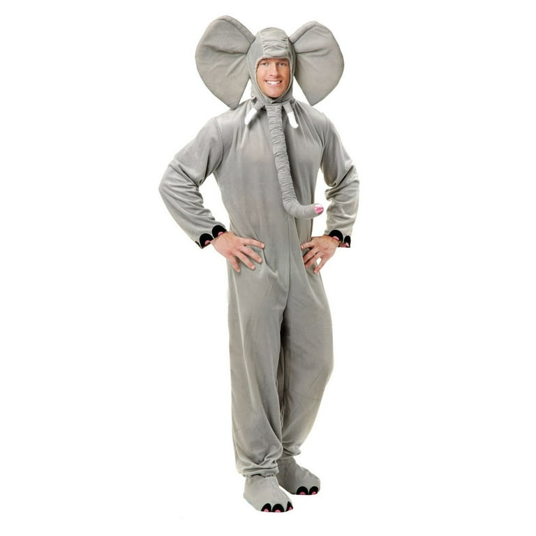 Elephant Costume with Hood Adult Grey Elephant Costume with Hood Adult Grey