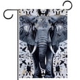 thumbnail image 1 of Elephant Aestheic Art Pattern Decorative Garden Flag for All Seasons, 12 x 18 Inch Small Vertical Double Sided Outside Decoration for Yard Farmhouse, 1 of 6