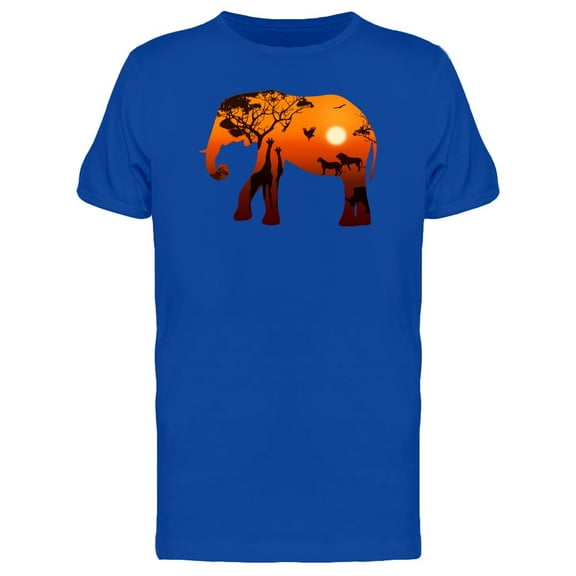 Elephant Africa Landmark Inside T-Shirt Men -Image by Shutterstock, Male 4X-Large