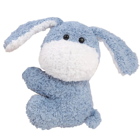 Elephant All Ages Shower decorations, Stuffed Elephant Plush, 4.3 in, Two tone Blue White, All Ages Nursery decor, All Ages Patting Plush toy, Soft Cuddle, Jungle Nursery, 1 Pc