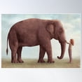 thumbnail image 1 of Elephant And Girl Poster Wall Art, Modern Wall Decor For Living Room Bedroom, 24x36 UNFRAMED, 1 of 2