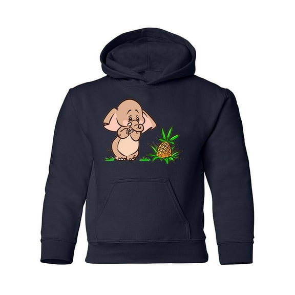 Elephant And Pineapple Hoodie Juniors -Image by Shutterstock,  x-Large