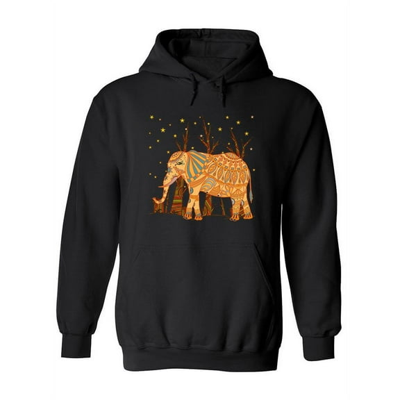 Elephant And Stars Hoodie Women -Image by Shutterstock, Female 3X-Large