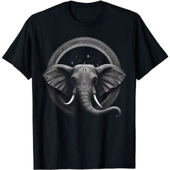 Elephant Animal Africa Art Elephant Black oversized loose and comfortable T-Shirt
