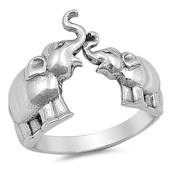 Elephant Animal Ring .925 Sterling Silver Band Jewelry Female Male Unisex Size 5