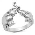 thumbnail image 1 of Elephant Animal Ring .925 Sterling Silver Band Jewelry Female Male Unisex Size 8, 1 of 4