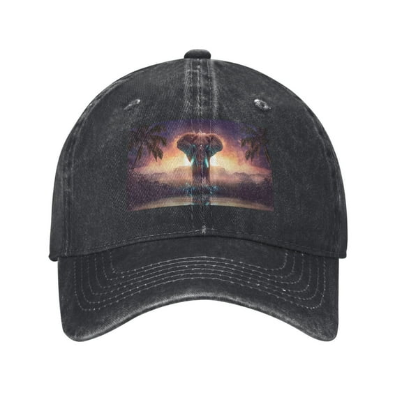 Elephant Art Baseball Cap Men'S Women'S Fashion Hat Vintage Adjustable Unisex Casquette
