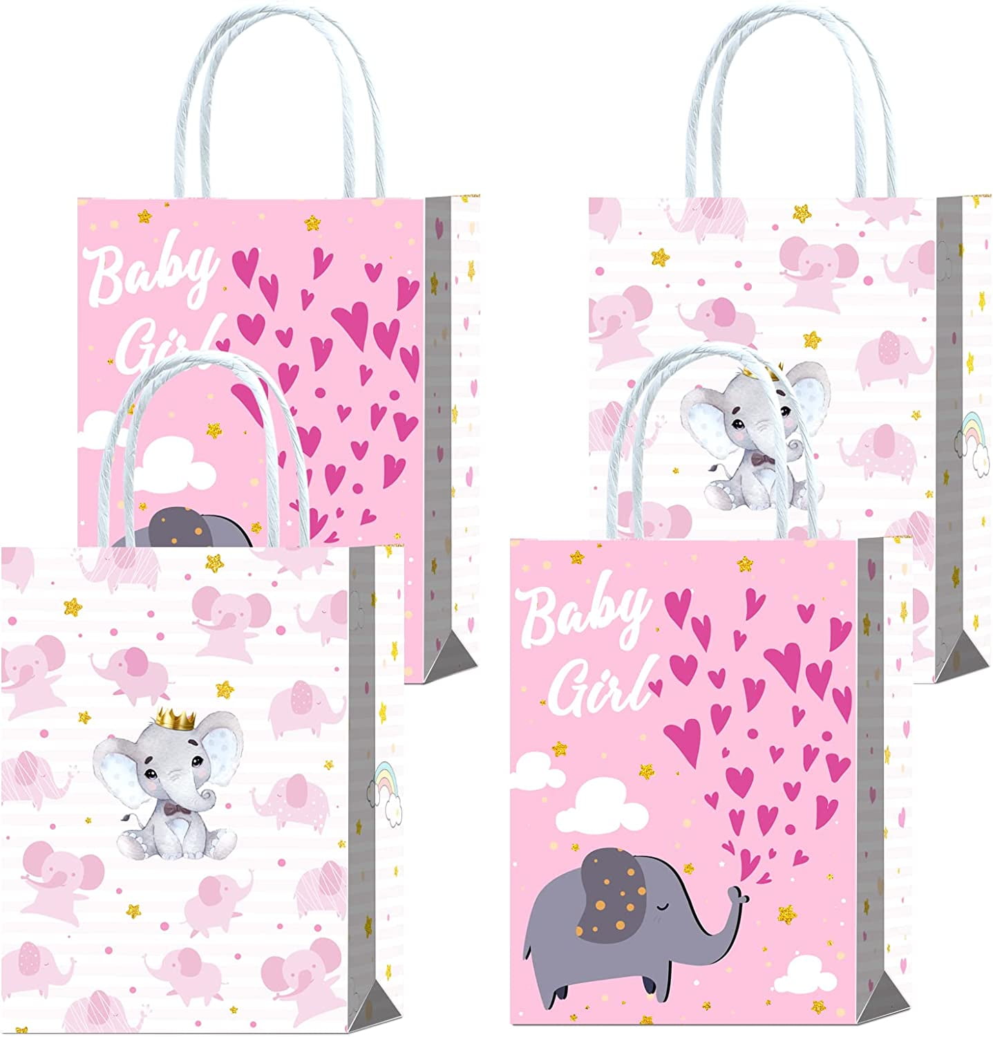 Elephant Baby Girl Gift Bags Baby Shower Party Favors for Gender