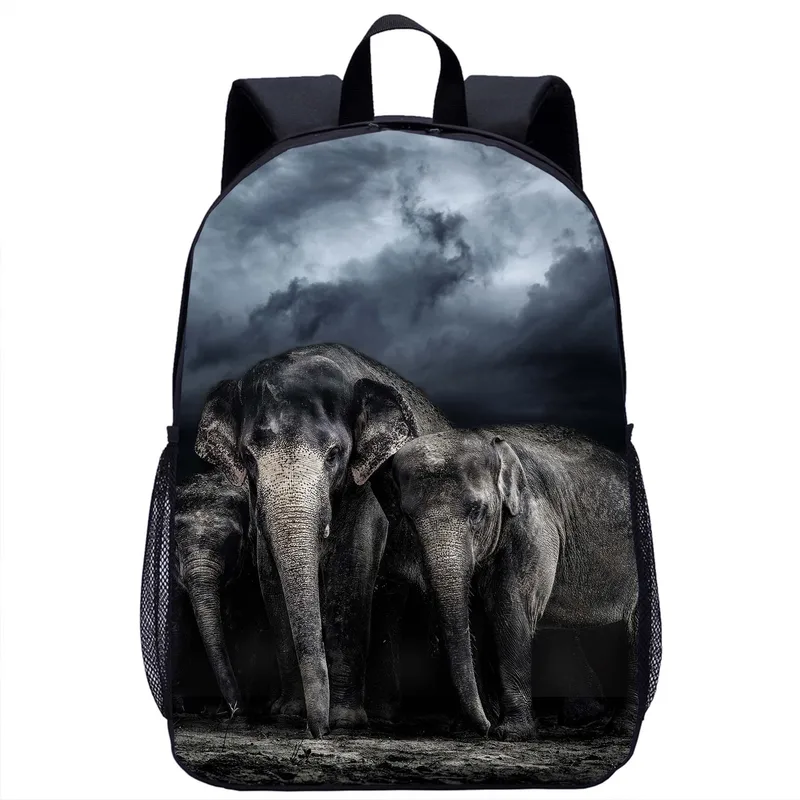 Elephant Backpack Children s School Backpack Kids Cool Animal 3D Print Travel Laptop Bag 17in School Season Gift for Boys Girls Walmart