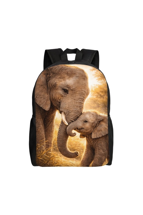 Elephant Backpack Full Front Print Travel Laptop Bag for Men and Women