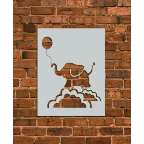 Elephant & Balloon Stencil
