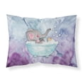 thumbnail image 1 of Elephant Bathing Watercolor Fabric Standard Pillowcase, 1 of 2