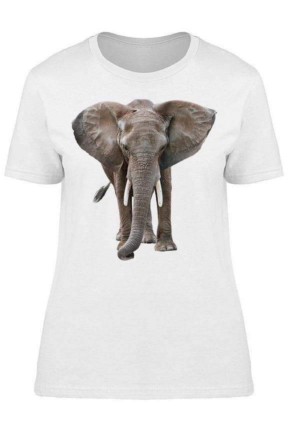 Elephant Big Ears Front View T-Shirt Women -Image by Shutterstock, Female 3X-Large