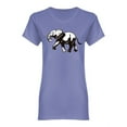 thumbnail image 1 of Elephant Black And White Design Shaped T-Shirt Women -Image by Shutterstock, Female Large, 1 of 2