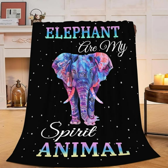 Elephant Blanket Elephant Fleece Throw Blanket Super Soft Warm Cozy Fuzzy Plush Elephant Blanket Gifts for Girls Boys Kids Room Decor 40"X50"