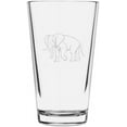 thumbnail image 1 of Elephant Body Zoo Animal Themed Etched All Purpose 16oz Libbey Pint Glass, 1 of 1