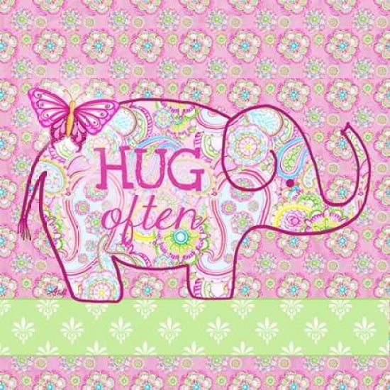 Elephant Border I Canvas Art - Andi Metz (24 x 24)
