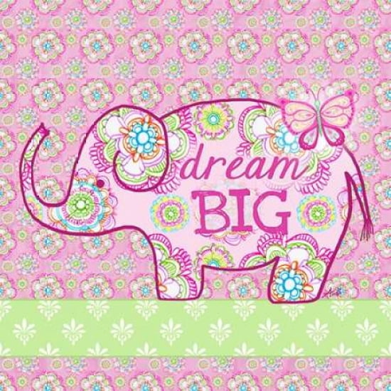 Elephant Border II Canvas Art - Andi Metz (24 x 24)