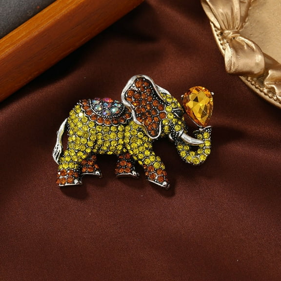 Elephant Brooch Animal Brooch Delicate Rhinestone Versatile Jacket