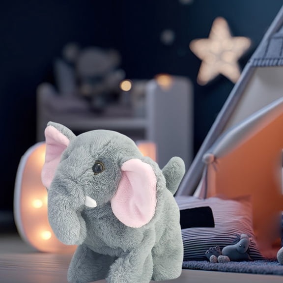 Elephant Can Walk Move Its Head And Tail Children's Toy Doll Walking Stuffed Animal Interactive Learning for Toddlers