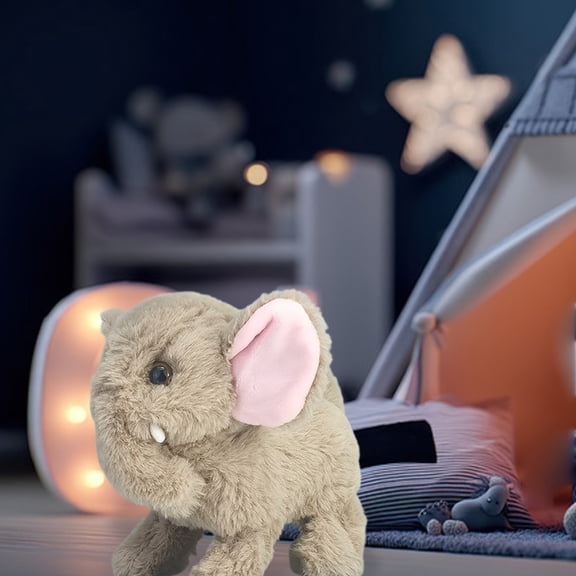 Elephant Can Walk Move Its Head And Tail Children's Toy Doll Walking Stuffed Animal Interactive Learning for Toddlers