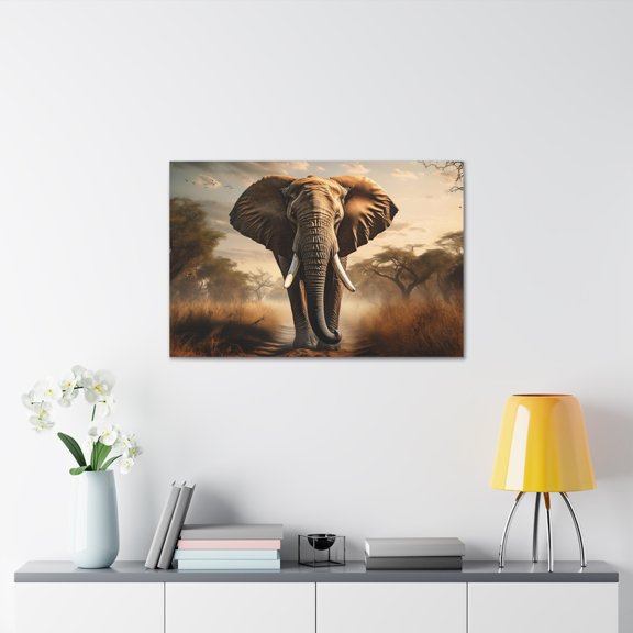 Elephant Canvas Gallery Wraps Strength Loyalty Family Bonds