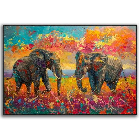 Elephant Canvas Wall Art Elephant Wall Decor Elephant Canvas Art For Livingroom Bedroom Office